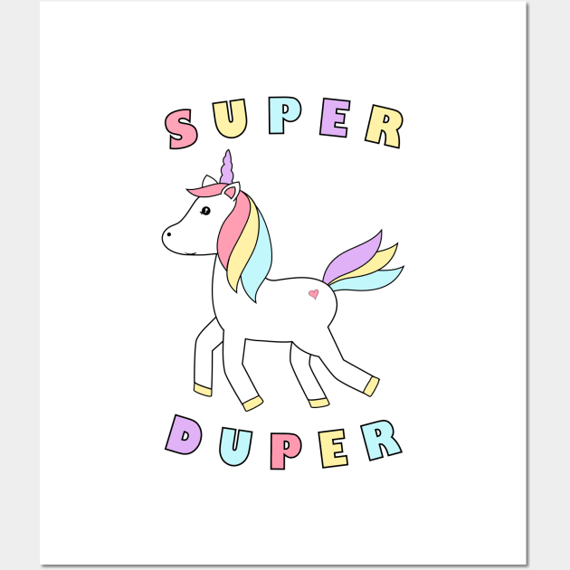 Unicorn - Super Duper 2 Wall Art by grafart